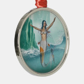Mermaid Silbernes Ornament (Rechts)
