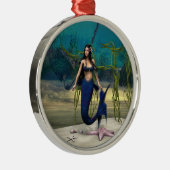 Mermaid Silbernes Ornament (Rechts)