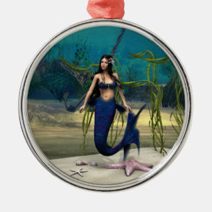 Mermaid Silbernes Ornament
