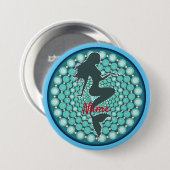 Mermaid-Silhouette in Blasen Thunder_Cove-Taste Button (Vorne & Hinten)