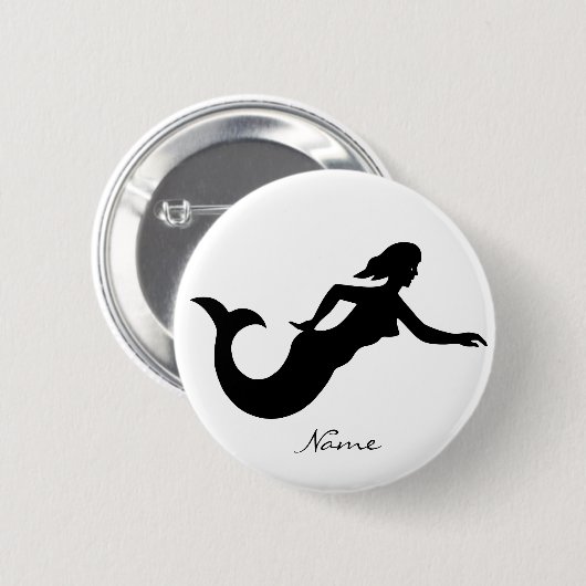 Mermaid Silhouette Thunder_Cove Button (Vorne & Hinten)