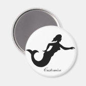 Mermaid Silhouette Thunder_Cove Magnet (Vorderseite/Rückseite)