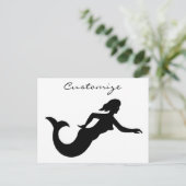 Mermaid Silhouette Thunder_Cove Postkarte (Stehend Vorderseite)