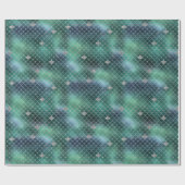 Mermaid Silver Aquamarin Ocean Glitz Geschenkpapier (Flach)