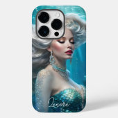 Mermaid Silver Hair Türkis Ozean Case-Mate iPhone Hülle (Rückseite)