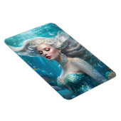 Mermaid Silver Hair Türkis Ozean Magnet (Rechte Seite)