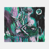 Mermaid Siren Atlantis Pearl Fleecedecke (Vorderseite (Horizontal))