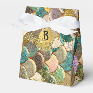 Mermaid Skala Multi Color Glitzer Glam Party Geschenkschachtel