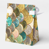 Mermaid Skala Multi Color Glitzer Glam Party Geschenkschachtel (Rückseite)