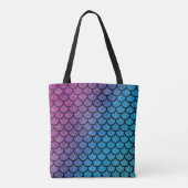 Mermaid-Skalen Glitzer Regenbogen Tasche (Rückseite)
