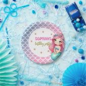 Mermaid-Skalen Muster Geburtstagsparty Paper Plate Pappteller (Party)