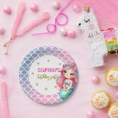Mermaid-Skalen Muster Geburtstagsparty Paper Plate Pappteller (Party)