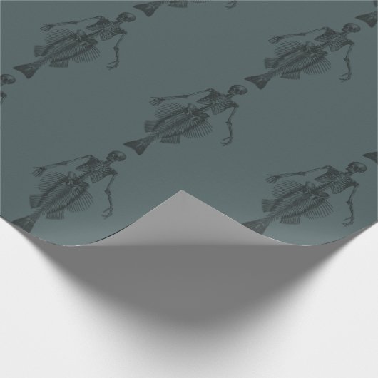 Mermaid Skeleton Dark Geschenkpapier (Ecke)