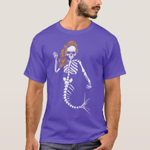 Mermaid Skeleton Halloween Anzug Women Girls Gif T-Shirt