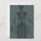 Mermaid Skeleton Modernes Halloween-Party Einladung (Rückseite)