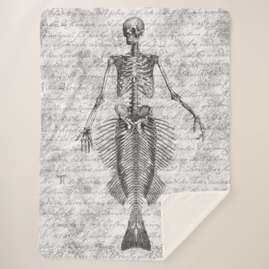 Mermaid Skeleton White BG Sherpadecke (Vorderseite)