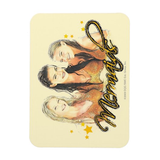 Mermaid Sketch Magnet (Vertikal)