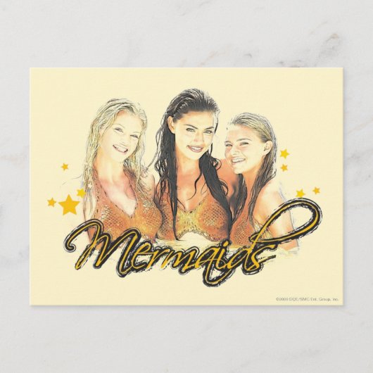 Mermaid Sketch Postkarte (Vorderseite)