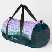Mermaid skin aquamarin silber Imitate Glitzer mono Duffle Bag (Rechte Ecke)