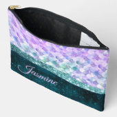 Mermaid skin aquamarin silber Imitate Glitzer mono Zubehörtasche (Offen)