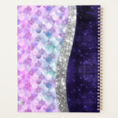 Mermaid skin lila silber Imitate Glitzer monogramm Planer (Rückseite)
