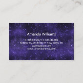 Mermaid skin lila silber Imitate Glitzer monogramm Visitenkarte (Rückseite)