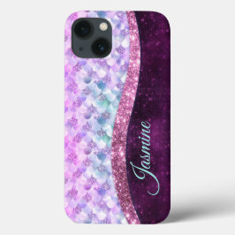 Mermaid skin pink silber Imitate Glitzer monogramm Case-Mate iPhone Hülle
