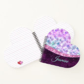 Mermaid skin pink silber Imitate Glitzer monogramm Notizblock (Innenseite)