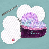 Mermaid skin pink silber Imitate Glitzer monogramm Notizblock