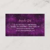 Mermaid skin pink silber Imitate Glitzer monogramm Visitenkarte (Rückseite)