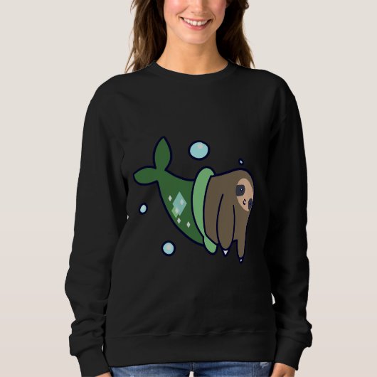 Mermaid Sloth Sweatshirt (Vorderseite)