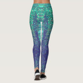 Mermaid Sparkle Scales Aqua Leggings Joggen NAME (Rückseite)