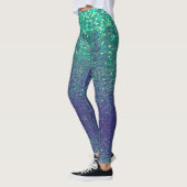 Mermaid Sparkle Scales Aqua Leggings Joggen NAME (Links)