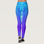 Mermaid Sparkle Scales Lila Blue Joggen NAME Leggings (Rückseite)