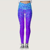 Mermaid Sparkle Scales Lila Blue Joggen NAME Leggings (Vorderseite)