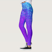 Mermaid Sparkle Scales Lila Blue Joggen NAME Leggings (Links)