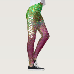 Mermaid Sparkle Scales Rosa Joggen NAME Leggings