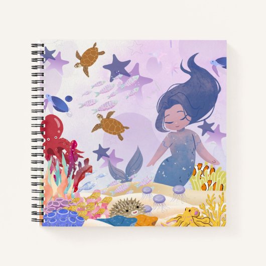 Mermaid Spiral Notebook Notizblock (Vorderseite)