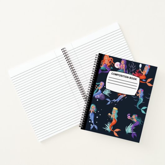 Mermaid Spiralkomposition Notebook Notizblock (Innenseite)