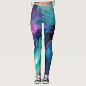 Mermaid Splash Abstrakten Leggings für individuell (Vorderseite)