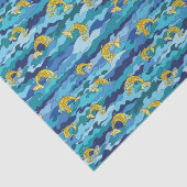 Mermaid Splash Nahtloses Muster Seidenpapier (Ausschnitt)