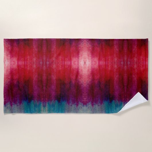 Mermaid Splash Watercoloring Art Strandtuch (Vorderseite)