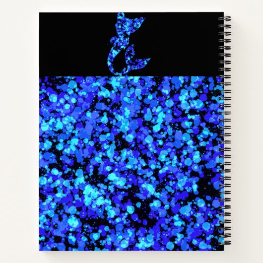 Mermaid Splattered Paint Notizblock (Rückseite)