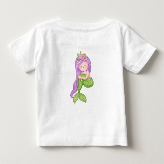 Mermaid Splish Splash Birthday Baby T-shirt (Rückseite)