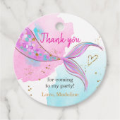 Mermaid Splish Splash Pool Party Girl Birthday Geschenkanhänger (Vorderseite)