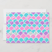Mermaid Splish Splash Pool Party Girl Birthday Inv Einladung (Rückseite)