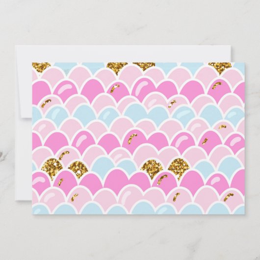 Mermaid Splish Splash Pool Party Girl Birthday Inv Einladung (Rückseite)