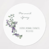 Mermaid Spray Lavender Foliage Labels Etiketten (Design 1)
