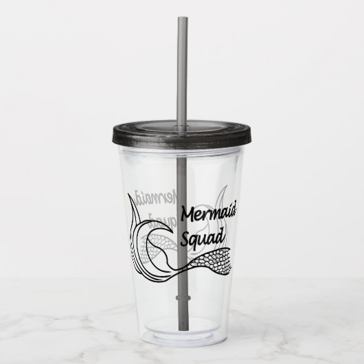 Mermaid Squad Acryltumbler Acryltrinkbecher (Vorderseite)