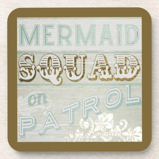 Mermaid Squad auf Patrol Untersetzer (Vorderseite)